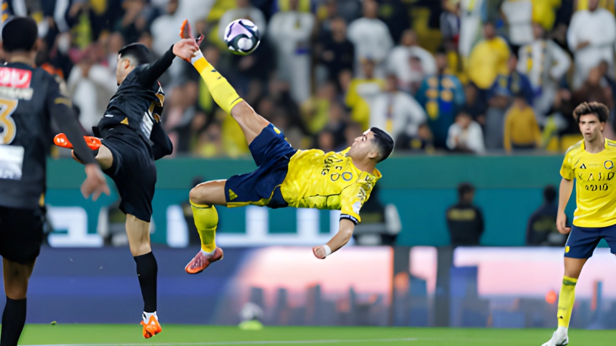 Ronaldo’s unbelievable goal with a bicycle kick
