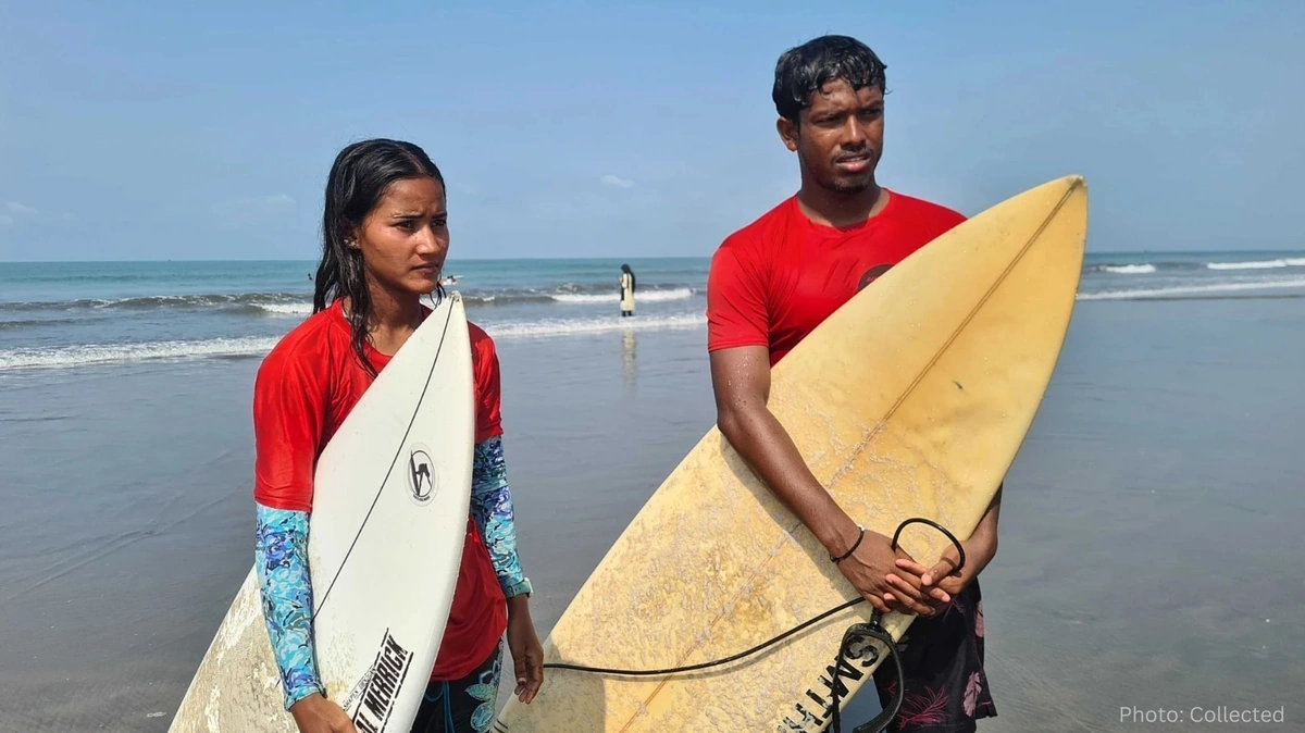 Cox’s Bazar Surfers Mannan and Fatema Qualify for Asian Games Amid Rising Surfing Culture in Bangladesh