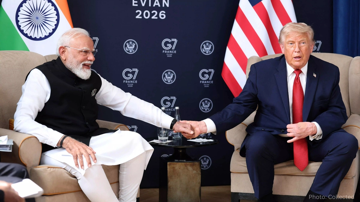 Trump Praises Modi as “Tough Negotiator” During G7 Meeting in France